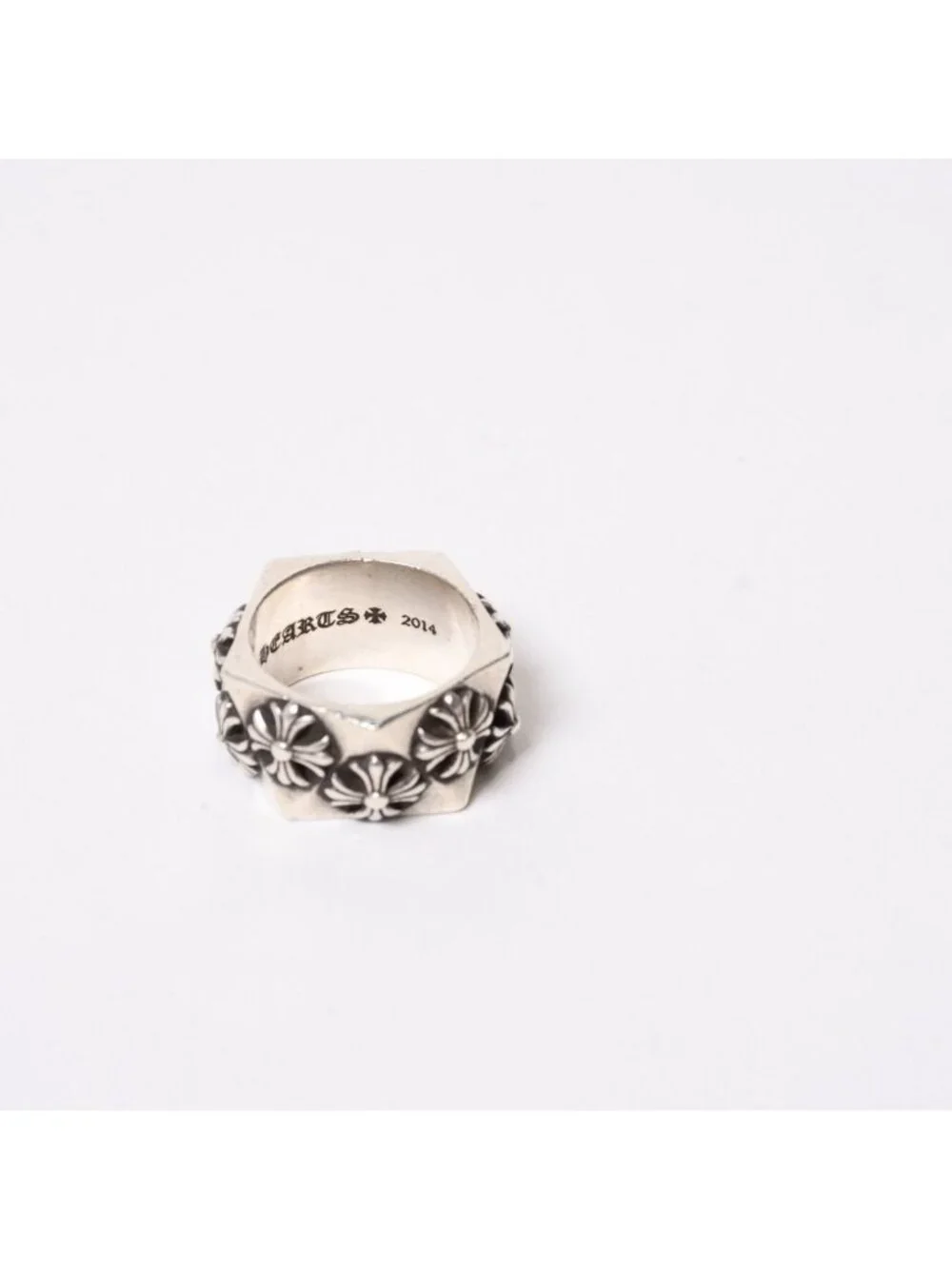 Chrome Hearts Pentagon Ring CH Plus 925 Sterling Silver